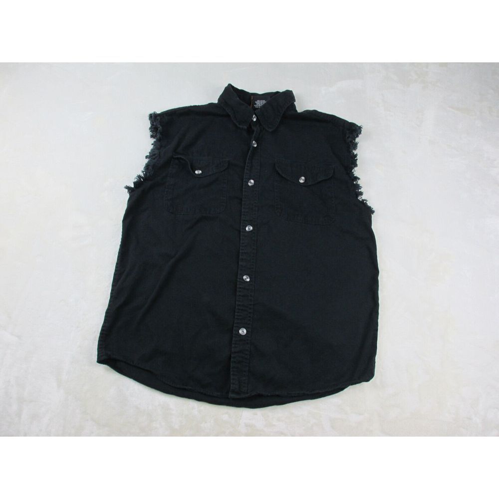 Milwaukee Performance Shirt Mens Extra Large Black Button Up Sleeveless Casual‎ - Picture 2 of 9